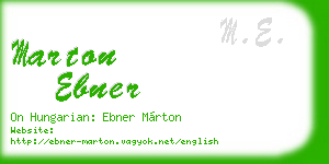 marton ebner business card